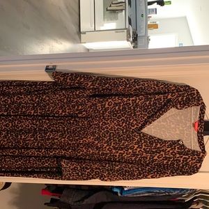 Long leopard print dress